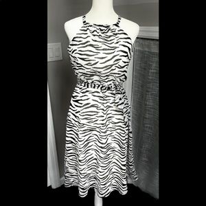 NWT❗️Banana Republic Zebra Halter Sheath Dress